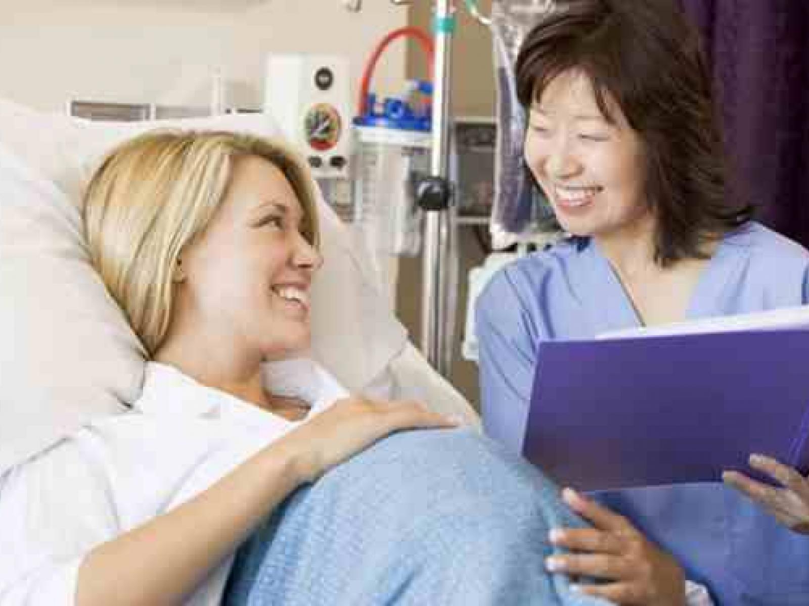 A midwife visiting a patient