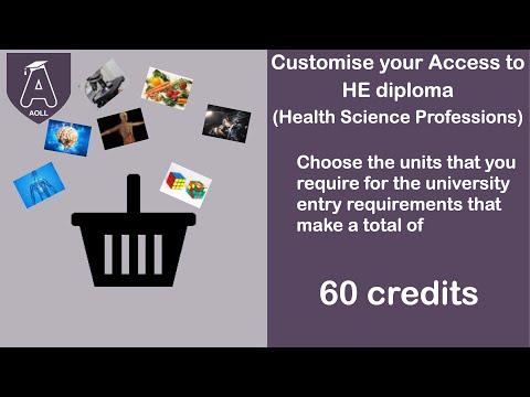 Customised Access to Higher Education Diploma (Health Science Professions)